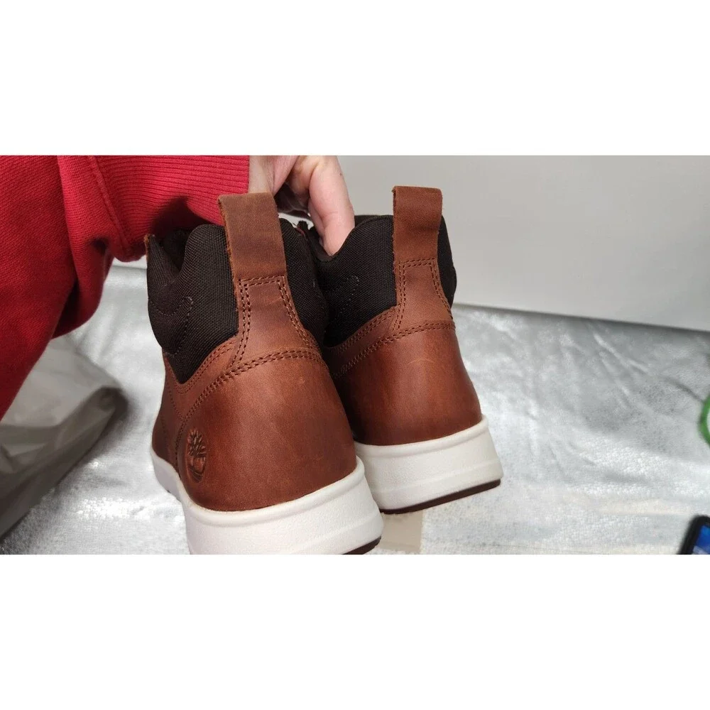 Timberland Mens Size 9.5 Rust Parker‎ Street Mid Top Sneaker Boot NWOB